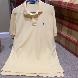 RALPH LAUREN POLO MENS SHIRT MEDIUM YELLOW FLAWLESS
